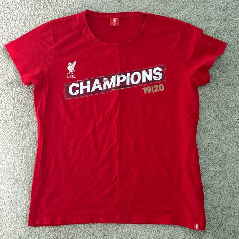 Womens Liverpool FC Champions 19/20 T-shirt - UK Size 18